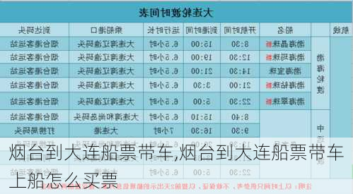 烟台到大连船票带车,烟台到大连船票带车上船怎么买票-第2张图片-奥莱旅游网