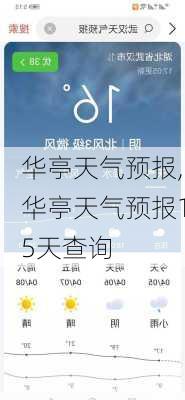 华亭天气预报,华亭天气预报15天查询