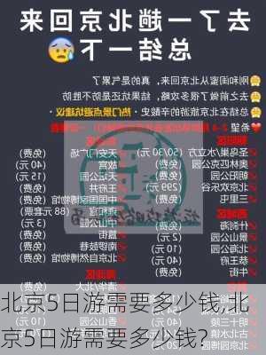 北京5日游需要多少钱,北京5日游需要多少钱?-第1张图片-奥莱旅游网