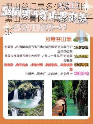 黑山谷门票多少钱一张,黑山谷景区门票多少钱一张-第1张图片-奥莱旅游网