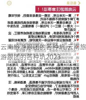 云南旅游跟团的各种坑,云南旅游跟团的各种坑2023-第2张图片-奥莱旅游网