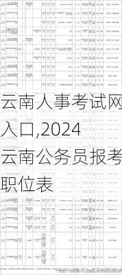 云南人事考试网入口,2024云南公务员报考职位表-第2张图片-奥莱旅游网