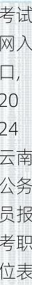 云南人事考试网入口,2024云南公务员报考职位表-第3张图片-奥莱旅游网