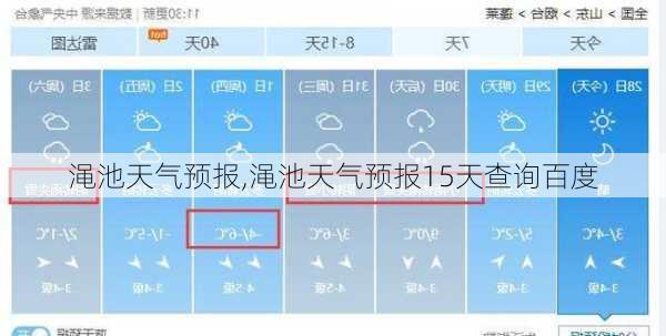 渑池天气预报,渑池天气预报15天查询百度-第3张图片-奥莱旅游网