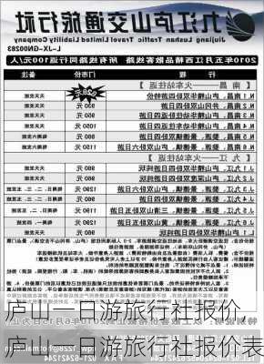 庐山一日游旅行社报价,庐山一日游旅行社报价表-第3张图片-奥莱旅游网