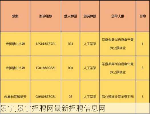 景宁,景宁招聘网最新招聘信息网-第3张图片-奥莱旅游网