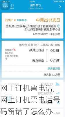 网上订机票电话,网上订机票电话号码留错了怎么办-第3张图片-奥莱旅游网