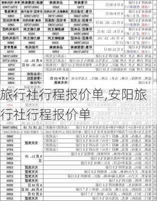 旅行社行程报价单,安阳旅行社行程报价单-第1张图片-奥莱旅游网