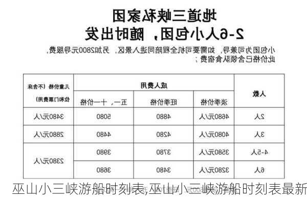 巫山小三峡游船时刻表,巫山小三峡游船时刻表最新-第3张图片-奥莱旅游网