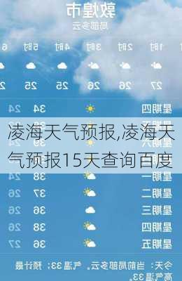 凌海天气预报,凌海天气预报15天查询百度-第3张图片-奥莱旅游网