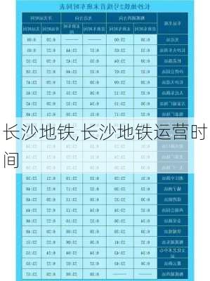 长沙地铁,长沙地铁运营时间-第2张图片-奥莱旅游网