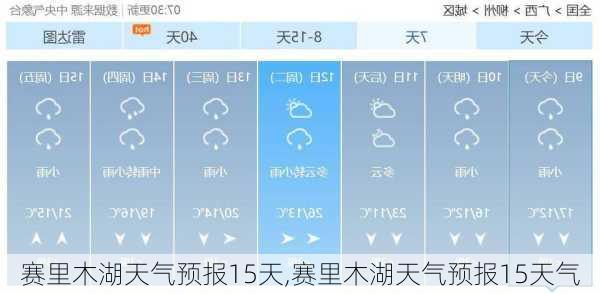 赛里木湖天气预报15天,赛里木湖天气预报15天气