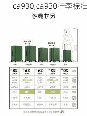 ca930,ca930行李标准-第3张图片-奥莱旅游网