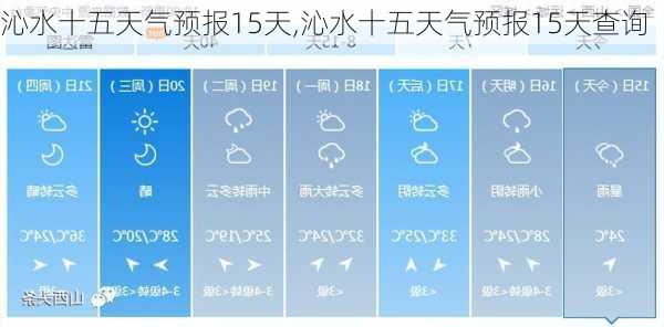 沁水十五天气预报15天,沁水十五天气预报15天查询-第2张图片-奥莱旅游网