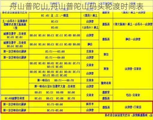 舟山普陀山,舟山普陀山码头轮渡时间表-第1张图片-奥莱旅游网