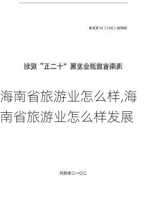 海南省旅游业怎么样,海南省旅游业怎么样发展-第1张图片-奥莱旅游网