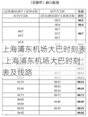 上海浦东机场大巴时刻表,上海浦东机场大巴时刻表及线路-第3张图片-奥莱旅游网