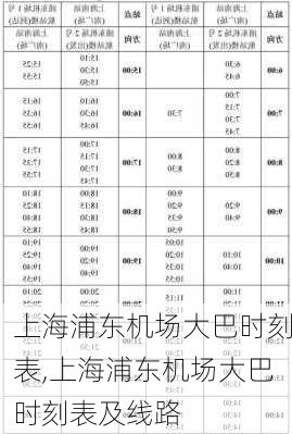 上海浦东机场大巴时刻表,上海浦东机场大巴时刻表及线路-第2张图片-奥莱旅游网