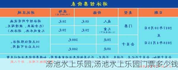 汤池水上乐园,汤池水上乐园门票多少钱-第2张图片-奥莱旅游网