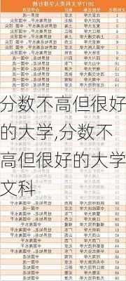 分数不高但很好的大学,分数不高但很好的大学文科