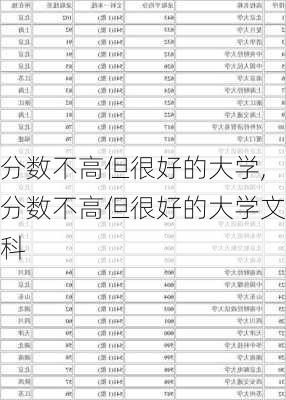 分数不高但很好的大学,分数不高但很好的大学文科-第2张图片-奥莱旅游网