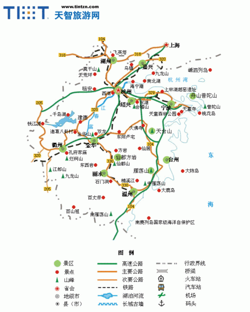 浙江旅游景点地图,浙江旅游景点地图全图-第3张图片-奥莱旅游网