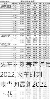 火车时刻表查询最新2022,火车时刻表查询最新2022下载-第2张图片-奥莱旅游网