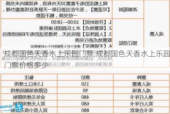 成都国色天香水上乐园门票,成都国色天香水上乐园门票价格多少-第3张图片-奥莱旅游网