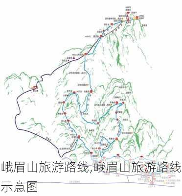 峨眉山旅游路线,峨眉山旅游路线示意图-第3张图片-奥莱旅游网