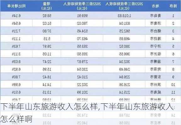 下半年山东旅游收入怎么样,下半年山东旅游收入怎么样啊-第1张图片-奥莱旅游网