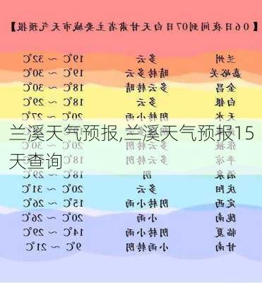 兰溪天气预报,兰溪天气预报15天查询-第1张图片-奥莱旅游网