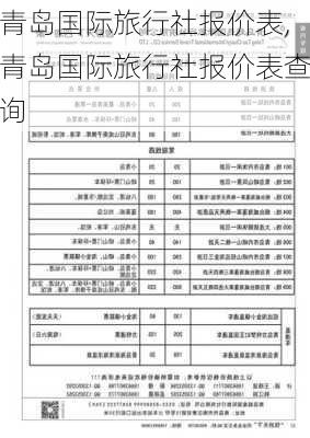 青岛国际旅行社报价表,青岛国际旅行社报价表查询-第2张图片-奥莱旅游网