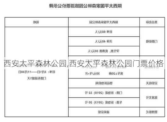 西安太平森林公园,西安太平森林公园门票价格-第1张图片-奥莱旅游网