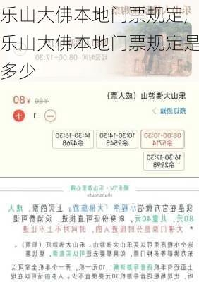 乐山大佛本地门票规定,乐山大佛本地门票规定是多少-第3张图片-奥莱旅游网