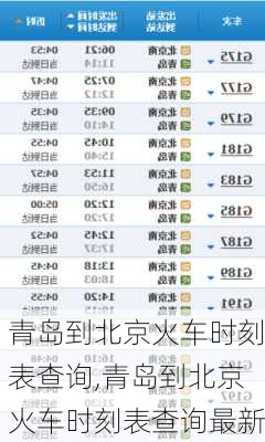 青岛到北京火车时刻表查询,青岛到北京火车时刻表查询最新-第3张图片-奥莱旅游网