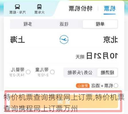 特价机票查询携程网上订票,特价机票查询携程网上订票万州-第1张图片-奥莱旅游网