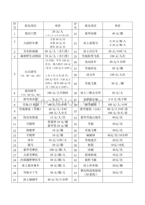 亚布力滑雪场价格,亚布力滑雪场价格表图片-第1张图片-奥莱旅游网