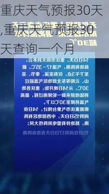 重庆天气预报30天,重庆天气预报30天查询一个月-第2张图片-奥莱旅游网