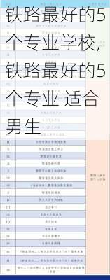 铁路最好的5个专业学校,铁路最好的5个专业 适合男生-第2张图片-奥莱旅游网