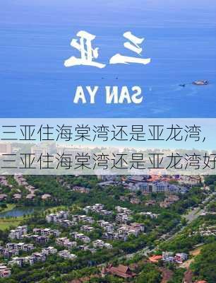 三亚住海棠湾还是亚龙湾,三亚住海棠湾还是亚龙湾好-第1张图片-奥莱旅游网