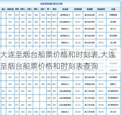 大连至烟台船票价格和时刻表,大连至烟台船票价格和时刻表查询-第2张图片-奥莱旅游网