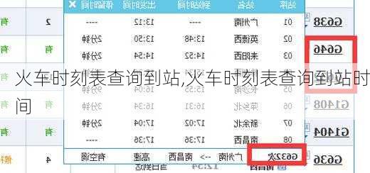 火车时刻表查询到站,火车时刻表查询到站时间-第2张图片-奥莱旅游网