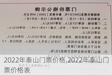 2022年泰山门票价格,2022年泰山门票价格表-第2张图片-奥莱旅游网