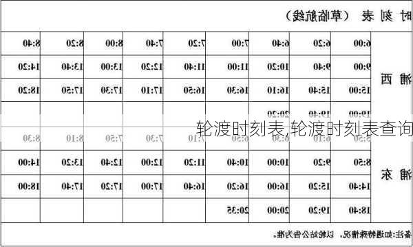 轮渡时刻表,轮渡时刻表查询-第2张图片-奥莱旅游网