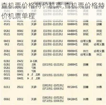 查机票价格特价机票,查机票价格特价机票单程-第3张图片-奥莱旅游网