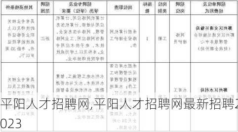 平阳人才招聘网,平阳人才招聘网最新招聘2023-第2张图片-奥莱旅游网