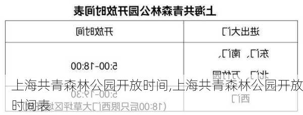 上海共青森林公园开放时间,上海共青森林公园开放时间表-第3张图片-奥莱旅游网