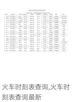 火车时刻表查询,火车时刻表查询最新-第2张图片-奥莱旅游网