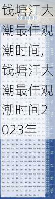 钱塘江大潮最佳观潮时间,钱塘江大潮最佳观潮时间2023年-第1张图片-奥莱旅游网