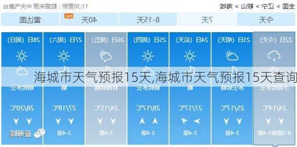 海城市天气预报15天,海城市天气预报15天查询-第2张图片-奥莱旅游网